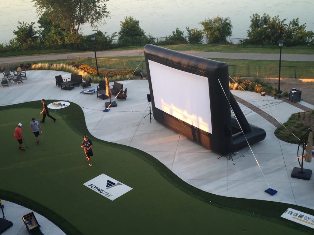 20ft inflatable movie screen rental bounce house tulsa