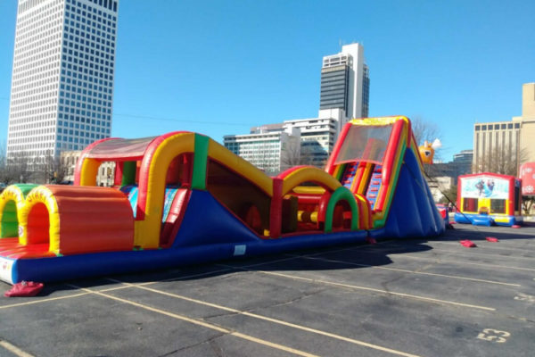 bounce pro inflatables bounce house rentals obstacle course downtown