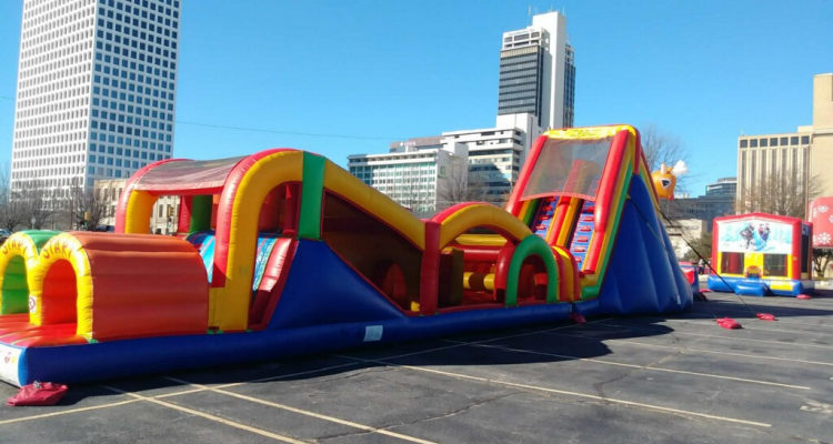 bounce pro inflatables bounce house rentals obstacle course downtown