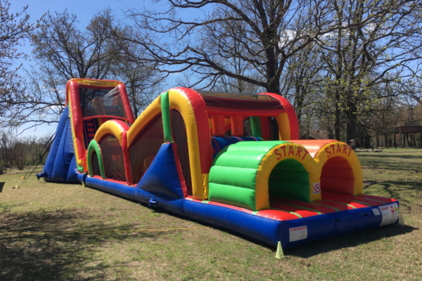 bounce pro inflatables bounce house rentals obstacle course in yard