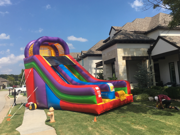 bounce pro inflatables bounce house rentals slide in the yard